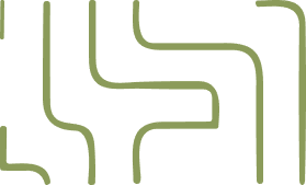 Abstract design with green and white intersecting lines