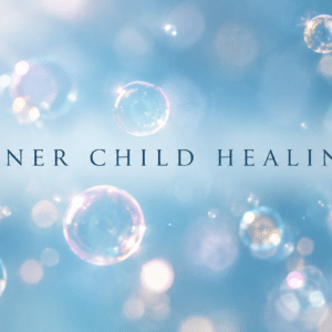 Inner child healing with floating soap bubbles in sunlight