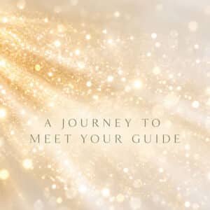 Gold sparkles with text A Journey to Meet Your Guide